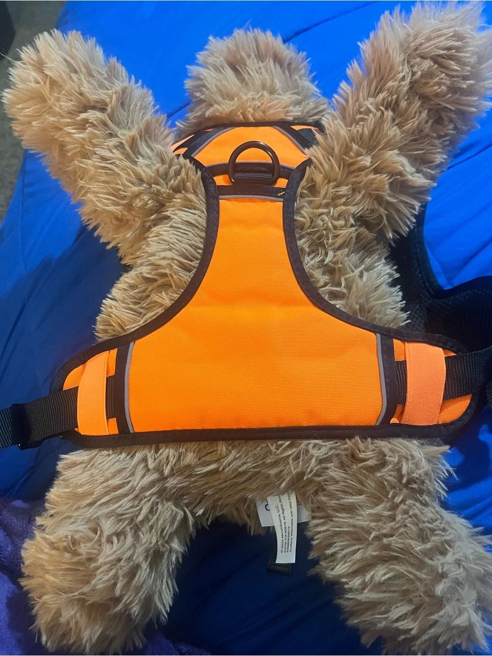 High-Visibility Orange Tactical Dog Pack with MOLLE Panels